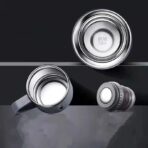 Stainless Steel Vacuum Flask Set with 3 Steel Cups Combo ( 500ml ) - Image 3