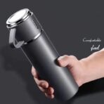 Stainless Steel Vacuum Flask Set with 3 Steel Cups Combo ( 500ml ) - Image 7
