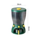 Kitchenwell 4 in 1 Easy Flow Cereal Dispenser for Kitchen Round Shape Glass Grain Storage Box( Green, Pack of 1) - Image 5