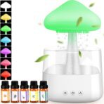 Rain Cloud Humidifier Water Drip, Mushroom Rain Cloud Diffuser with Essential Oils