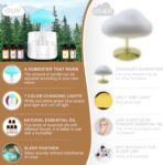 Rain Cloud Humidifier Water Drip, Mushroom Rain Cloud Diffuser with Essential Oils - Image 4