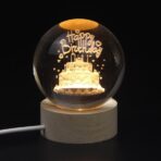 Crystal Ball Happy birthday Night Light
