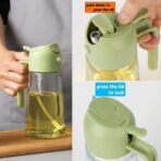 Glass Oil Sprayer And Dispenser Bottle For Kitchen, 2 In 1 Olive Oil Sprayer And Dispenser - Image 5