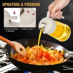 Glass Oil Sprayer And Dispenser Bottle For Kitchen, 2 In 1 Olive Oil Sprayer And Dispenser - Image 7