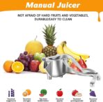 Hand Press Juicer Machine Aluminium Manual Fruit Squeezer Orange Heavy Duty Multipurpose For Fruits (Silver) - Image 3