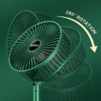 Powerful rechargeable fan With 3 Speed Airflow, Noiseless portable fan for office, home & kitchen - Image 4