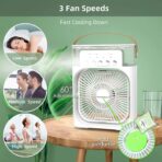 Portable Mini Air Conditioner Cooler Fan, USB Powered Mini Desktop Cooling Misting Fan - Image 4